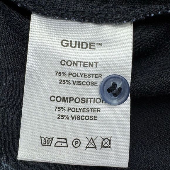 Guide London Polo Shirt Size Large Blue Hidden Skull Print Smart Polo Golf - Picture 9 of 11